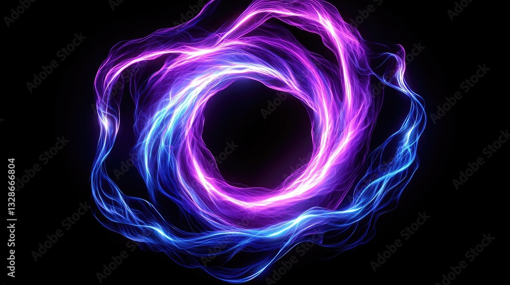 Aufkleber dynamic energy flow abstract visual art digital creation dark background aesthetic design