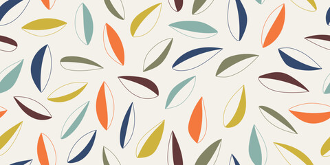 Vector background of leaves, seamless pattern, banner