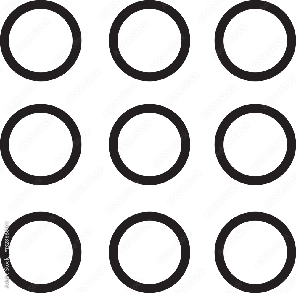 Poster hamburger web and mobile app menu icon outline style. vector buttons for website ui navigation. app 