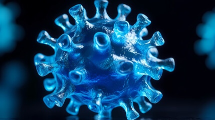 3D Rendered Virus with Tentacle Structures