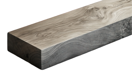 Smooth wooden plank showcasing natural grain patterns