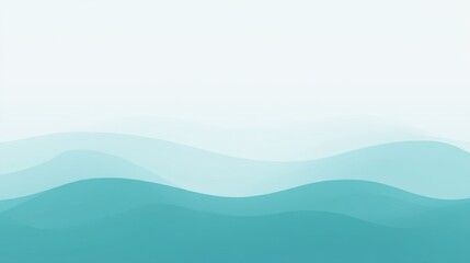Obraz premium A soft ocean gradient background. Featuring deep turquoise, light blue, and white with smooth transitions. Emphasizing tranquility and nature. Ideal for wellness and relaxation visuals
