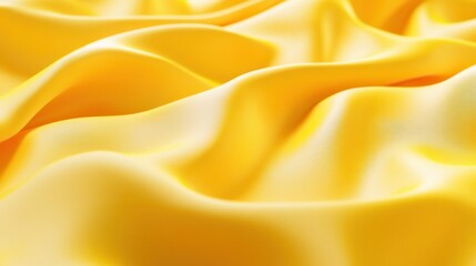 Obraz premium Soft Yellow Satin Fabric Draped Elegantly with Natural Waves and Gentle Light Reflection