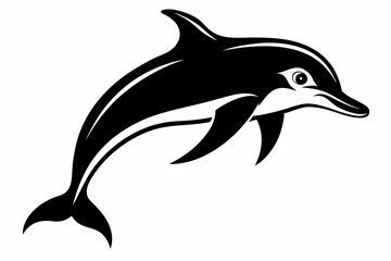 dolphin line art silhouette vector illustration