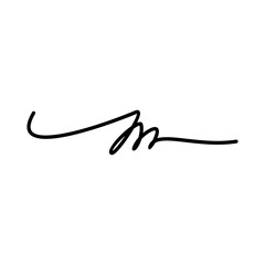 Hand Written Manual Signature for Document