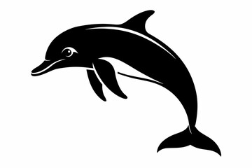 dolphin line art silhouette vector illustration