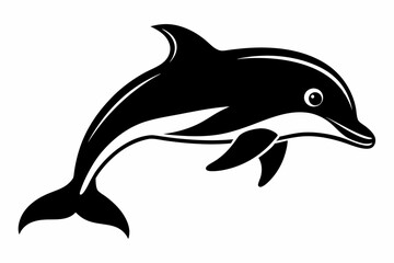 dolphin line art silhouette vector illustration