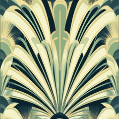 Abstract art pattern with layered shapes and colors