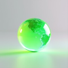 Rotating green earth emoji, symbolizing environmental awareness and educational outreach for schools.