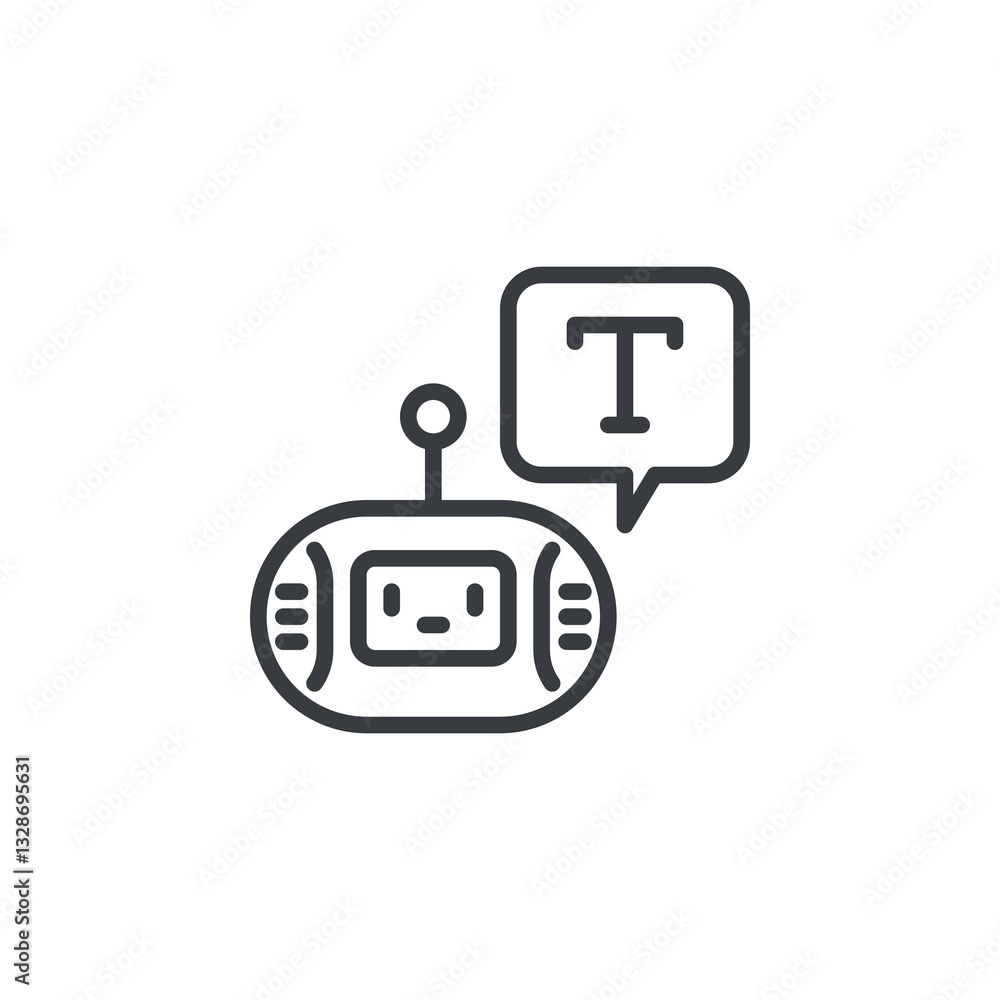 Poster nlp processing line icon