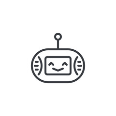 Obraz premium Emotion AI line icon
