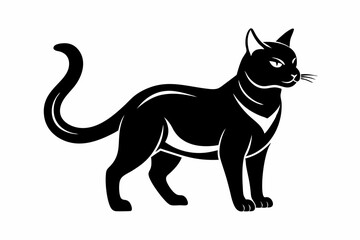 cat line art silhouette vector illustration