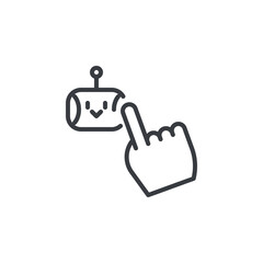 Interactive Chatbot line icon