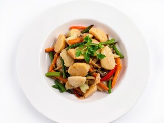 Asian Cuisine Dumplings with Mixed Vegetables