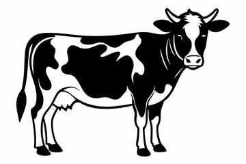cow line art silhouette vector illustration