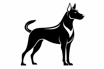 dog line art silhouette vector illustration