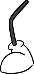 Illustration of cartoon leg