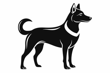 dog line art silhouette vector illustration