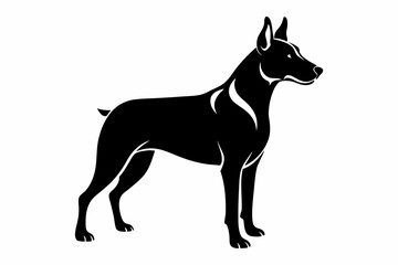 dog line art silhouette vector illustration