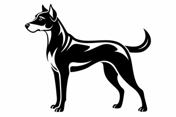 dog line art silhouette vector illustration