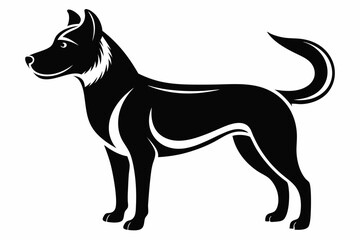 dog line art silhouette vector illustration