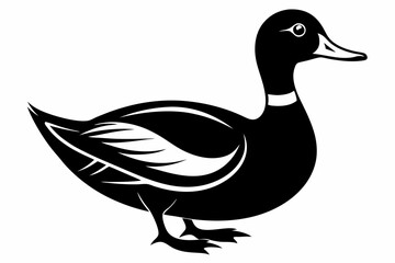 duck line art silhouette vector illustration