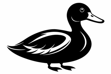 duck line art silhouette vector illustration