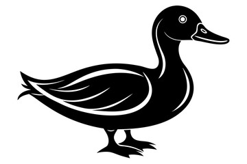duck line art silhouette vector illustration
