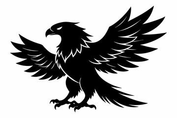 eagle line art silhouette vector illustration