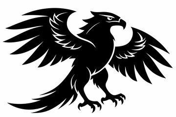 Obraz premium eagle line art silhouette vector illustration