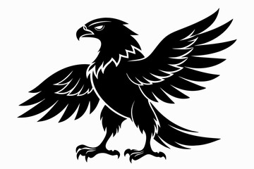 Obraz premium eagle line art silhouette vector illustration