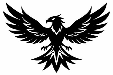 eagle line art silhouette vector illustration