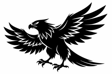 eagle line art silhouette vector illustration