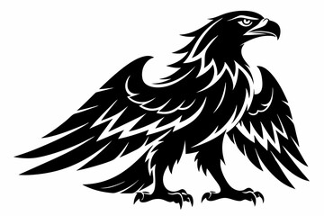 eagle line art silhouette vector illustration