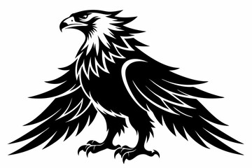 eagle line art silhouette vector illustration