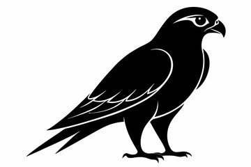 falcon line art silhouette vector illustration