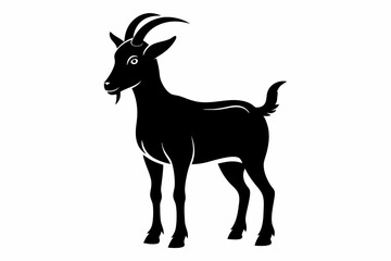 goat line art silhouette vector illustration