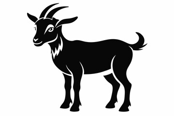 goat line art silhouette vector illustration