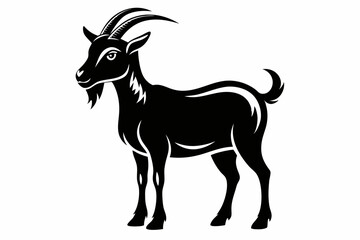 goat line art silhouette vector illustration