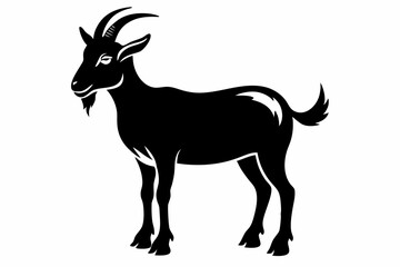 goat line art silhouette vector illustration