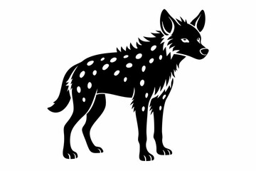 hyena line art silhouette vector illustration
