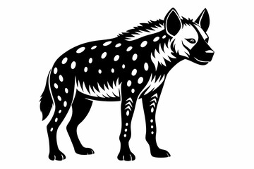 hyena line art silhouette vector illustration