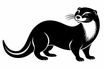 otter line art silhouette vector illustration