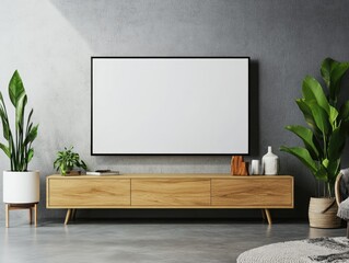 Modern Living Room TV Mockup. (2)