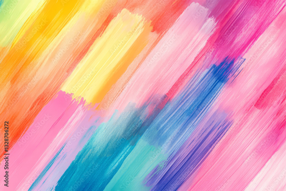 Poster colorful abstract brush strokes create vibrant and dynamic background