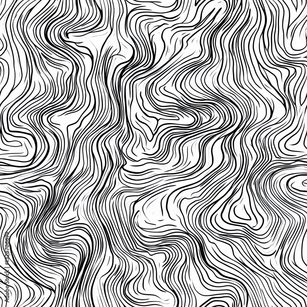 Poster organic scribble patterns flowing lines and natural textures for design projects