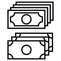 Various types of famous money icon vector design templates