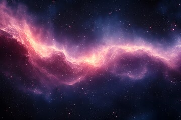 Obraz premium Cosmic Nebula with Vibrant Colors in Deep Space for Science and Astronomy Themes