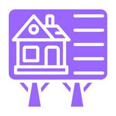 Vector Design House Billboard Icon Style