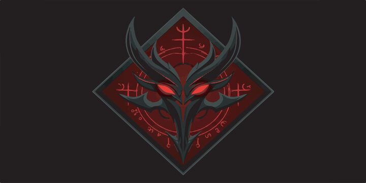 Vector Icon of Asmodeus Sigil &ndash; Occult Demon Symbol